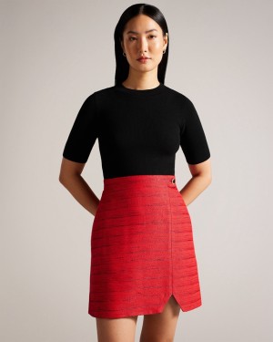 Ted Baker Bailea Mini Mockable Women's Dress Red | 182074-VUT