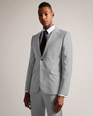 Ted Baker Byronj Slim Fit S120s Wool Men's Jackets Grey | 087263-FXB