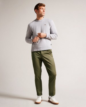 Ted Baker Luciant Slim Fit Twill Men's Pants Green | 015248-ITQ