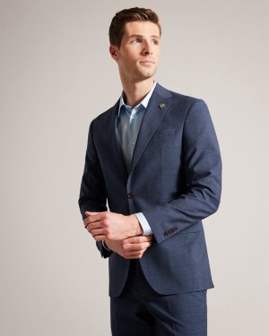 Ted Baker Raithj Navy Tweedy Men's Suit Navy | 361970-BCU