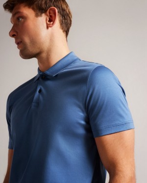 Ted Baker Zeiter SS Men's Polo Shirt Blue | 124079-LTP