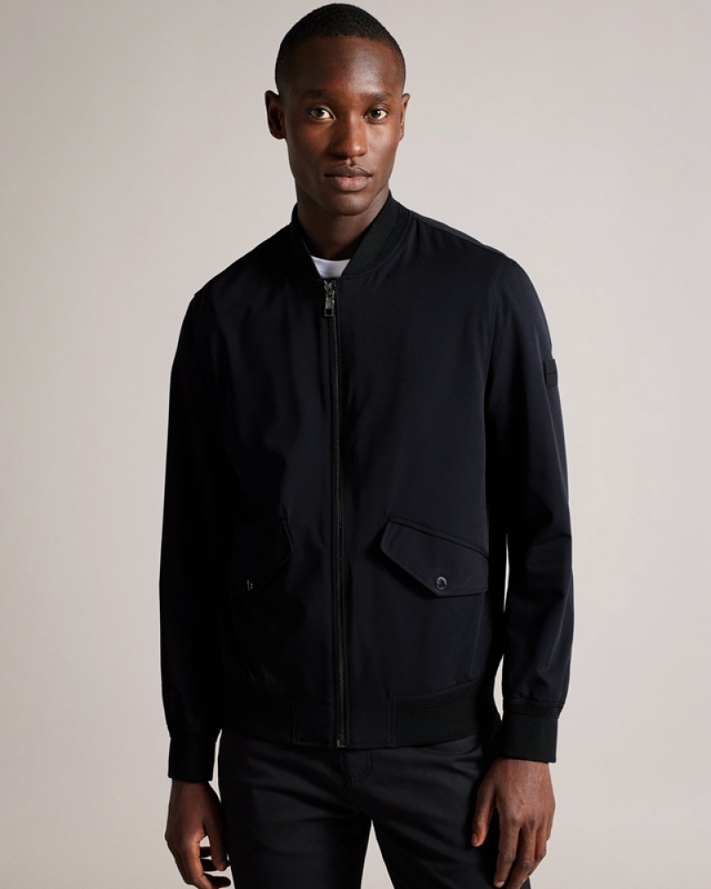 Ted Baker Albama Nylon Bomber Men\'s Jackets Black | 759842-JKE