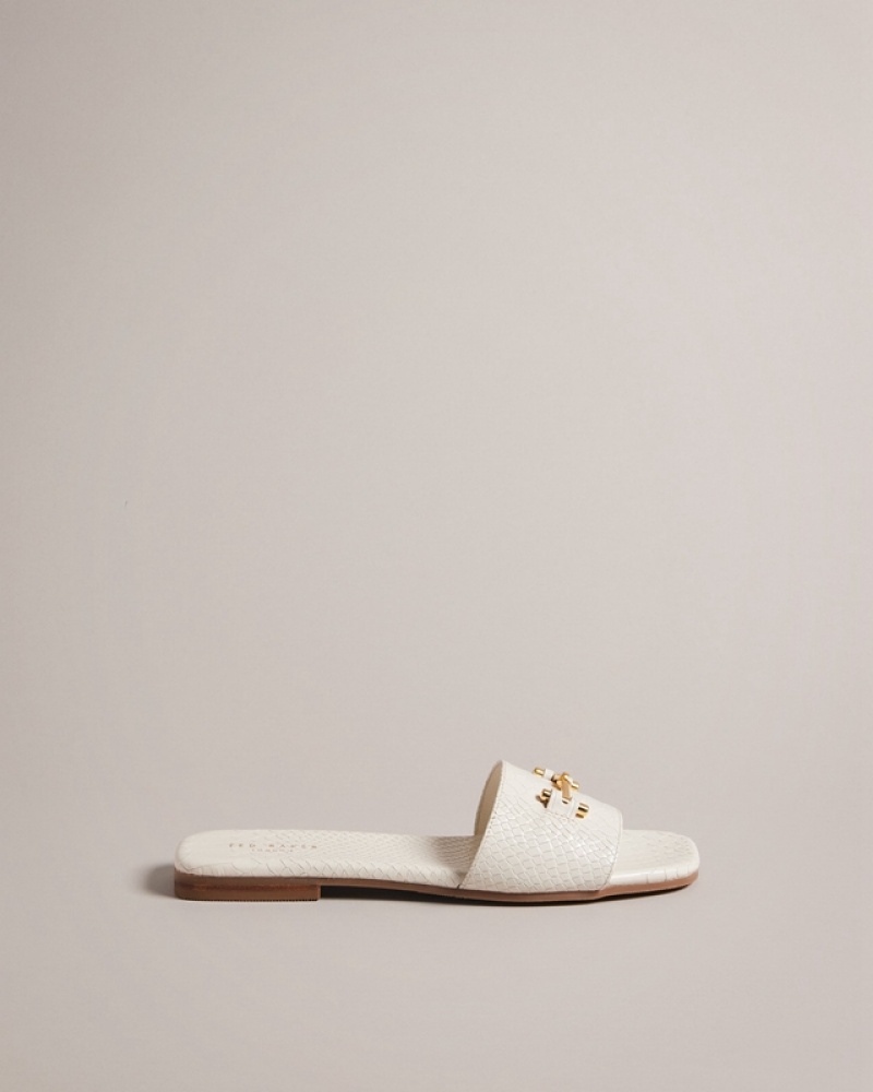 Ted Baker Ashinu Snaffle Women's Sandals White | 419752-HZY