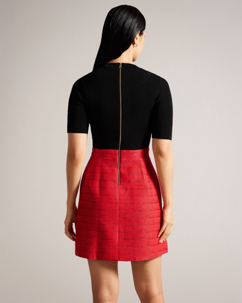 Ted Baker Bailea Mini Mockable Women's Dress Red | 941758-HWX