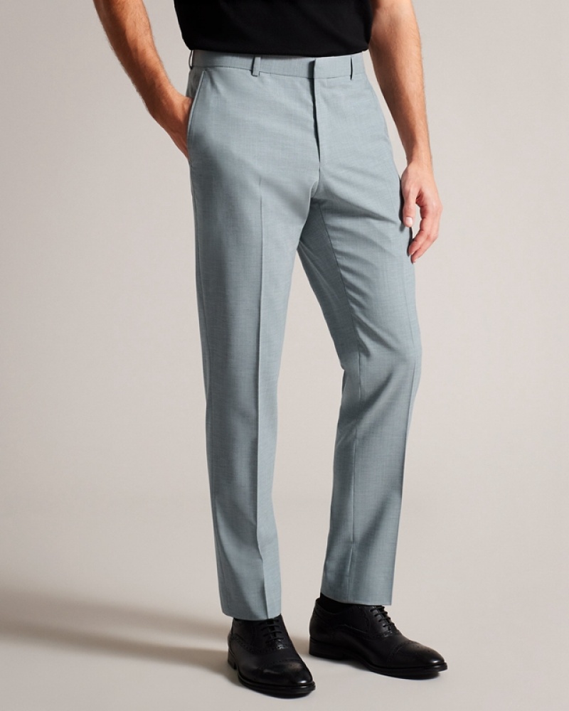 Ted Baker Benonts Seafoam Sharkskin Men's Pants Grey | 103276-NWZ