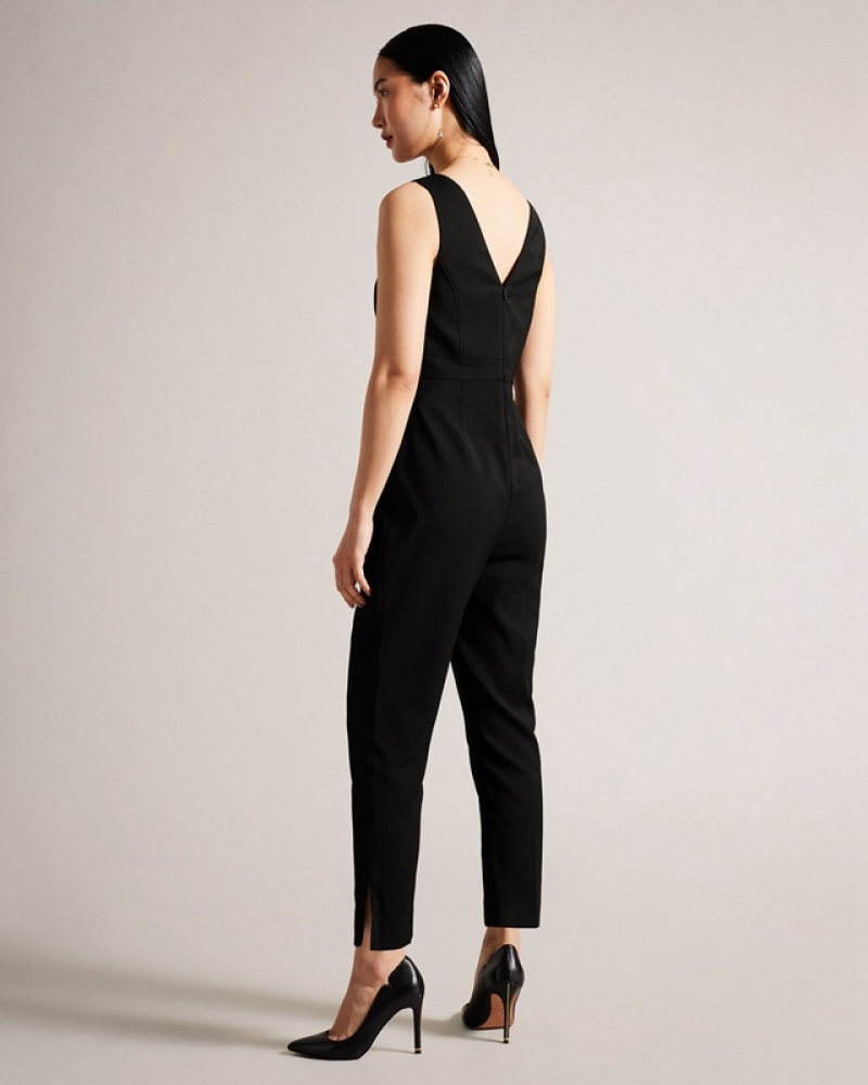 Ted Baker Bettsee Tailored Sleeveless Women's Jumpsuit Black | 124069-AID