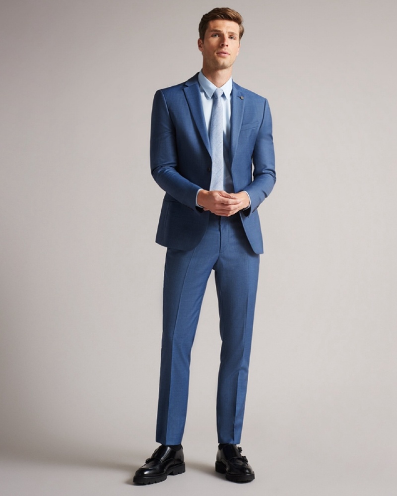 Ted Baker Camdejs Slim Light Blue Men's Suit Blue | 514280-JXR