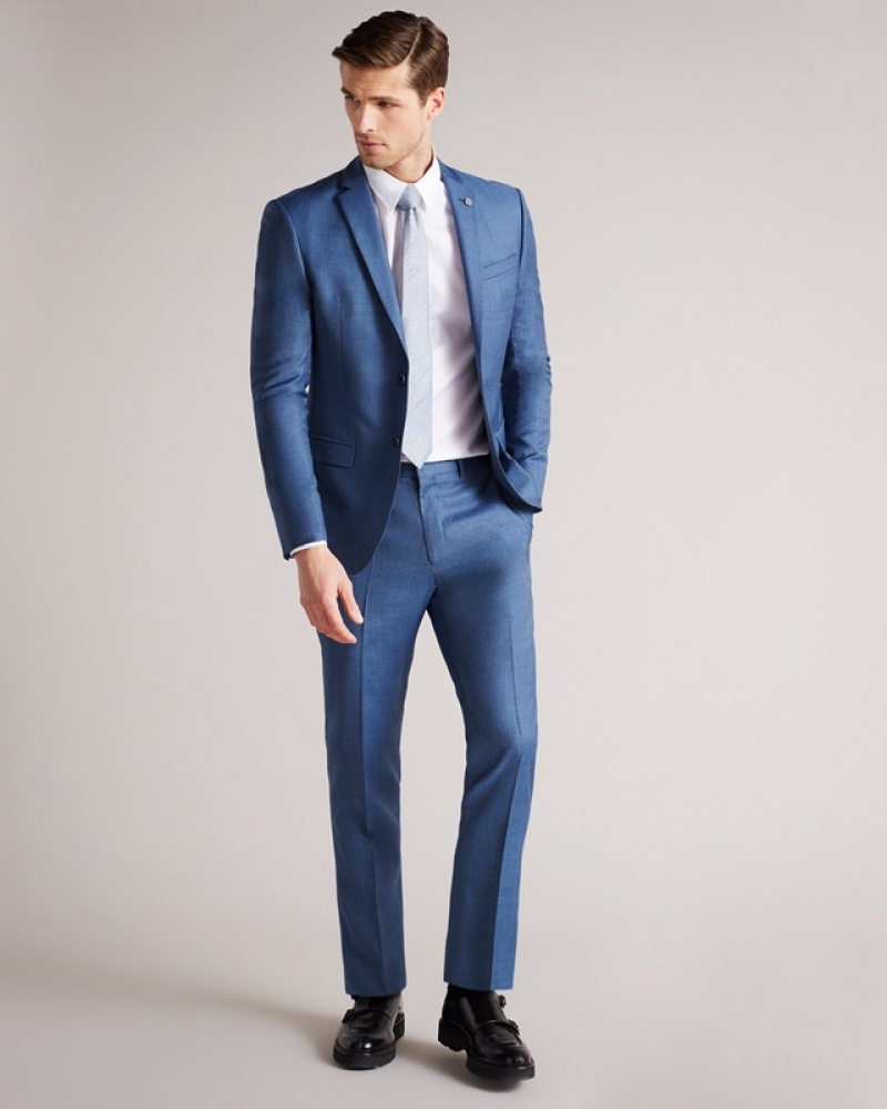 Ted Baker Camdets Slim Light Men\'s Suit Blue | 839540-ILN