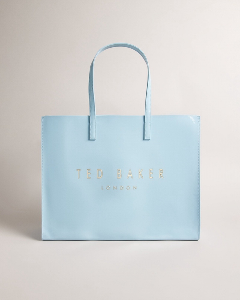 Ted Baker Crikon Wide Crinkle Texture Women's Tote Bags Black | 381945-ACP