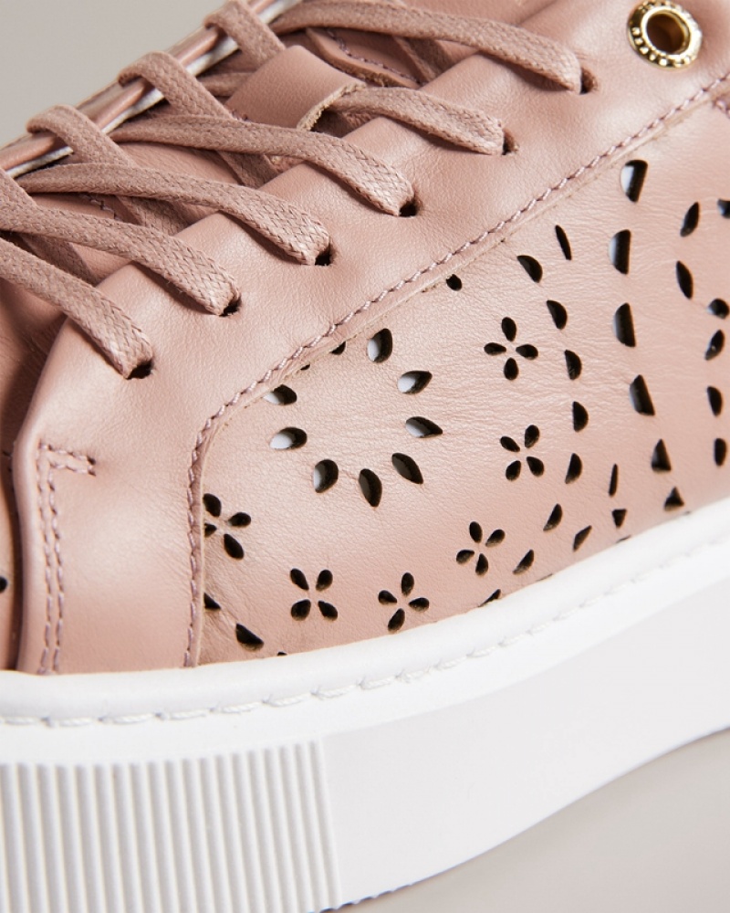 Ted Baker Cwisp Laser Cut Platform Women's Sneakers Pink | 695024-IQW