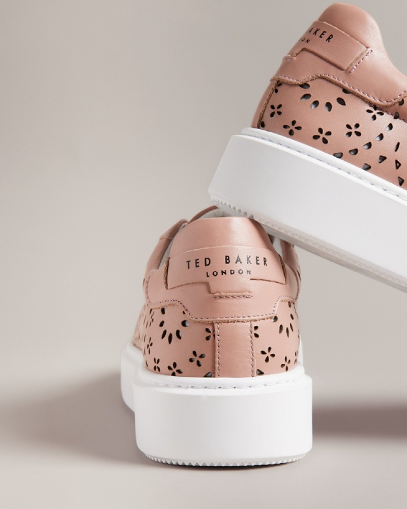 Ted Baker Cwisp Laser Cut Platform Women's Sneakers Pink | 695024-IQW