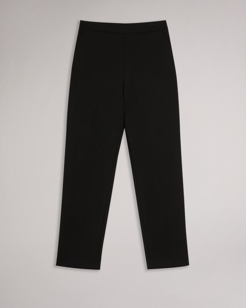 Ted Baker Devana Flat Front Tapered Leg Women's Pants Black | 859467-ZKJ