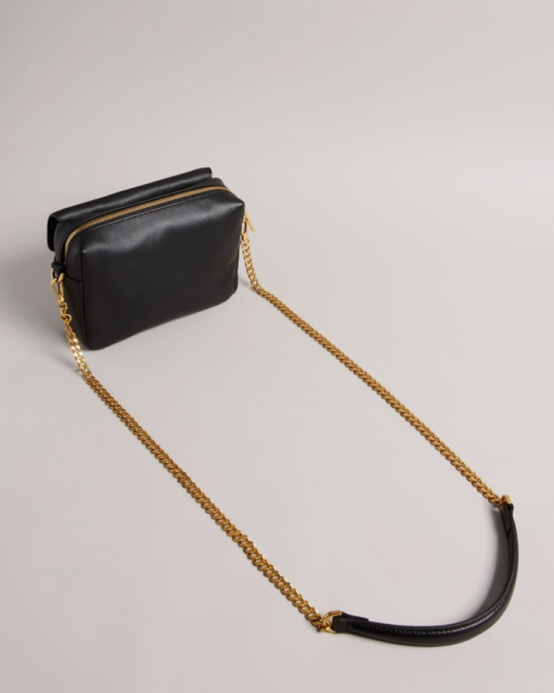 Ted Baker Esinia Leather Webbing Women's Crossbody Bag Black | 419807-ZLX