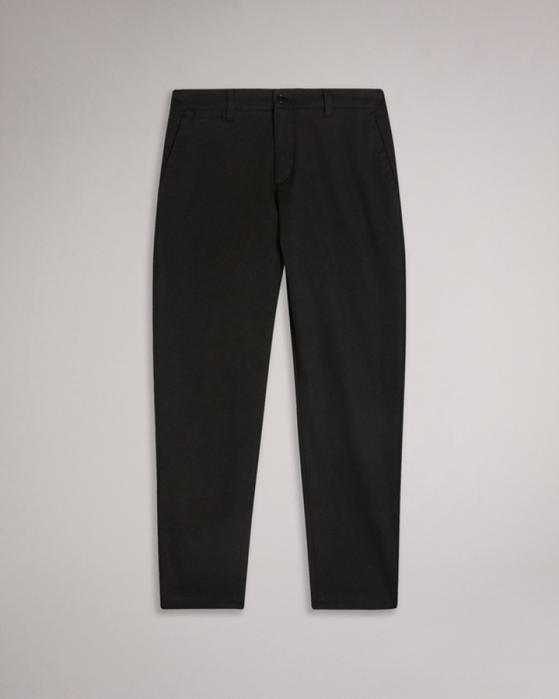 Ted Baker Genbee Casual Relaxed Chinos Men's Pants Black | 794152-BMS