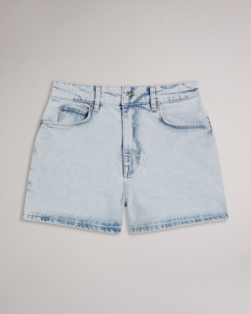 Ted Baker Gianahh High Rise Denim Women's Shorts Blue | 140598-VHS