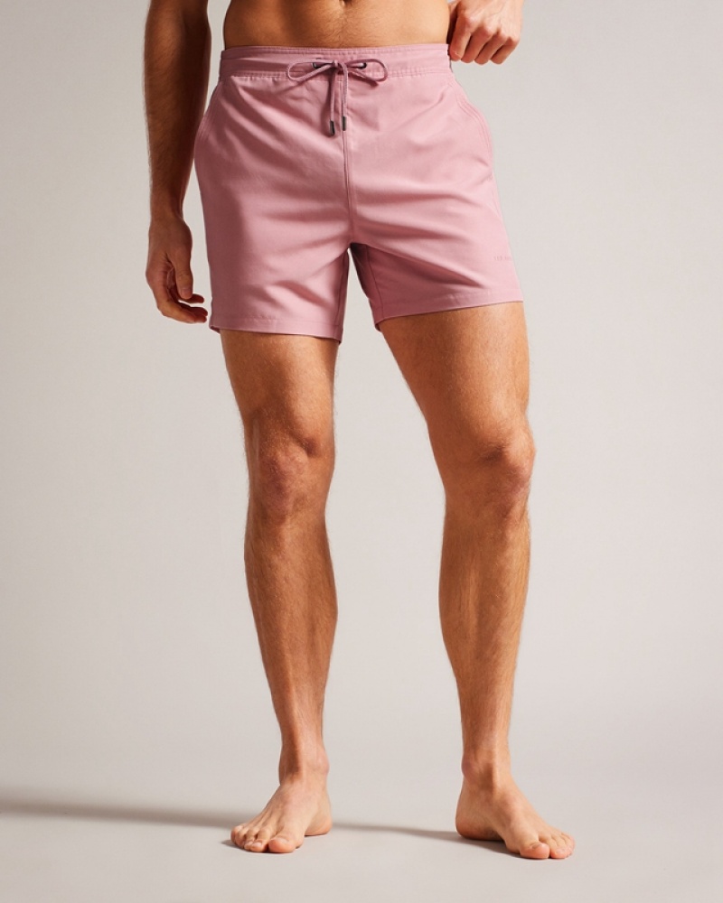 Ted Baker Hiltree Plain Men's Shorts Rose | 125386-HIC