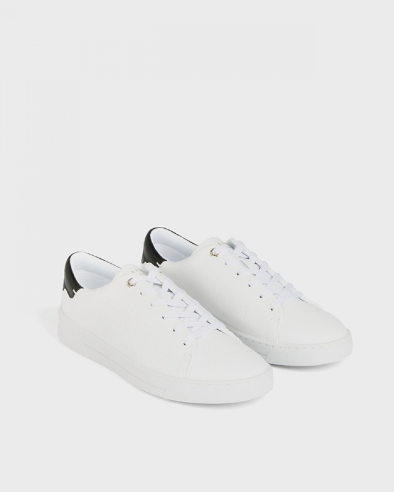 Ted Baker Kimmii Tumbled Leather Women's Sneakers White | 678425-GBY