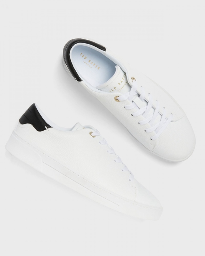 Ted Baker Kimmii Tumbled Leather Women's Sneakers White | 678425-GBY