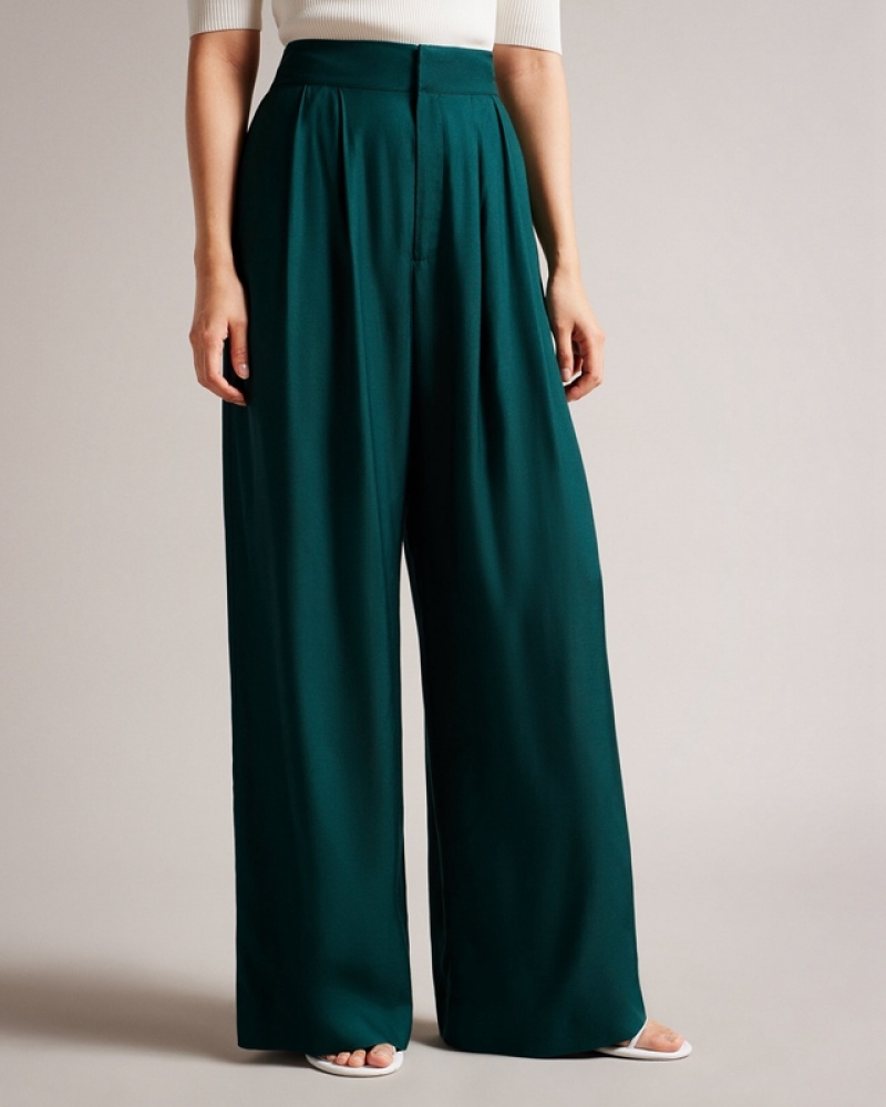 Ted Baker Krissi Wide Leg Women's Pants Navy | 529413-FLB