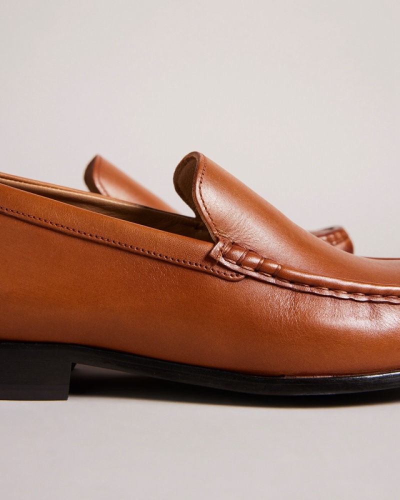 Ted Baker Labi Leather Penny Men's Loafers Brown | 318460-OZP