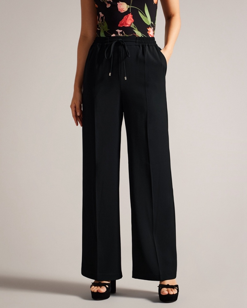 Ted Baker Liliaah Wide Leg Women's Joggers Black | 527418-DBY