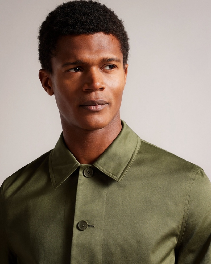 Ted Baker Lucianj Slim Fit Cotton Sateen Men's Shirts Green | 034951-UMW