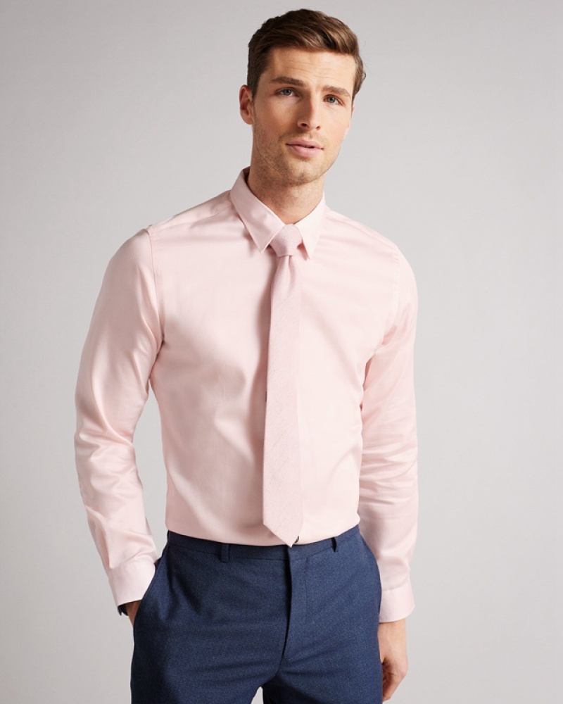 Ted Baker Maeloss LS Slim Fit Men's Shirts Pink | 087412-MTU