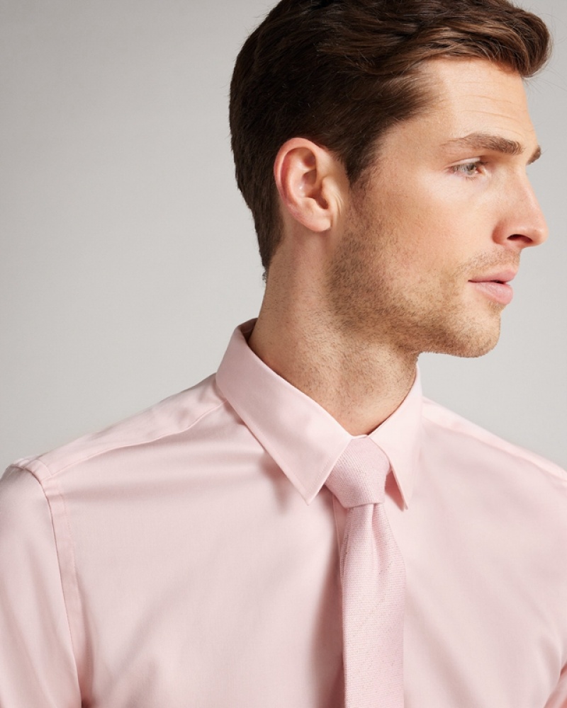 Ted Baker Maeloss LS Slim Fit Men's Shirts Pink | 087412-MTU