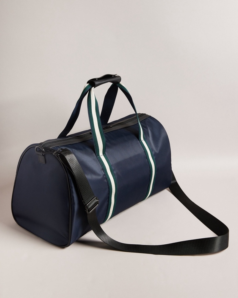 Ted Baker Matique Twill Retro Sport Holdall Men's Travel Bags Blue | 286405-ROY