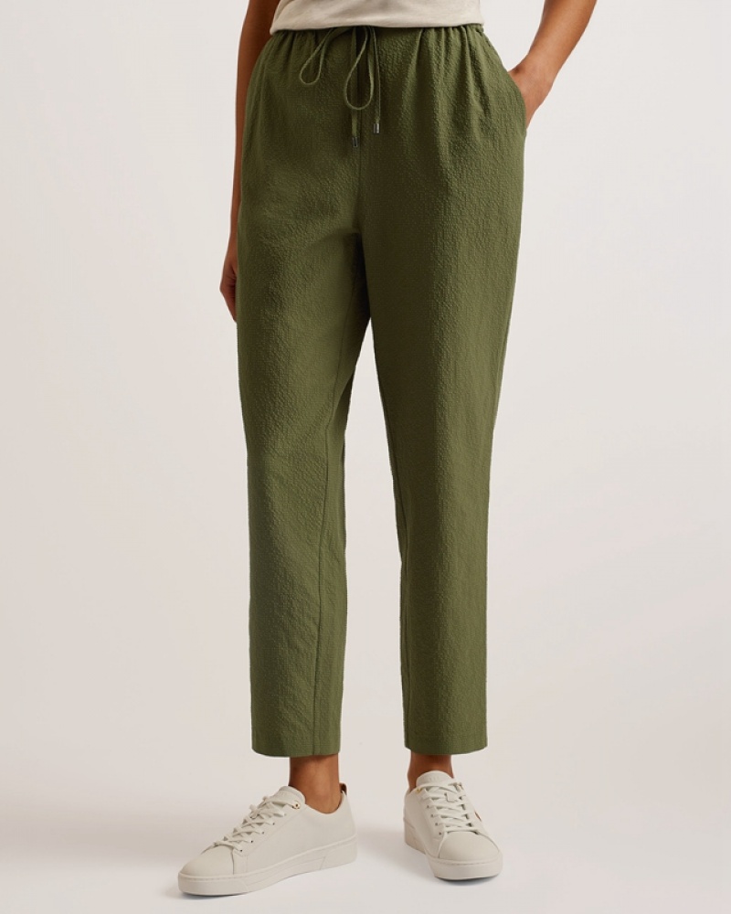 Ted Baker Morasco Slim Cut Ankle Length Women's Joggers Khaki | 564307-RFM