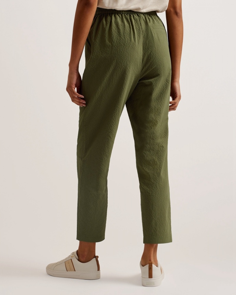 Ted Baker Morasco Slim Cut Ankle Length Women's Joggers Khaki | 564307-RFM