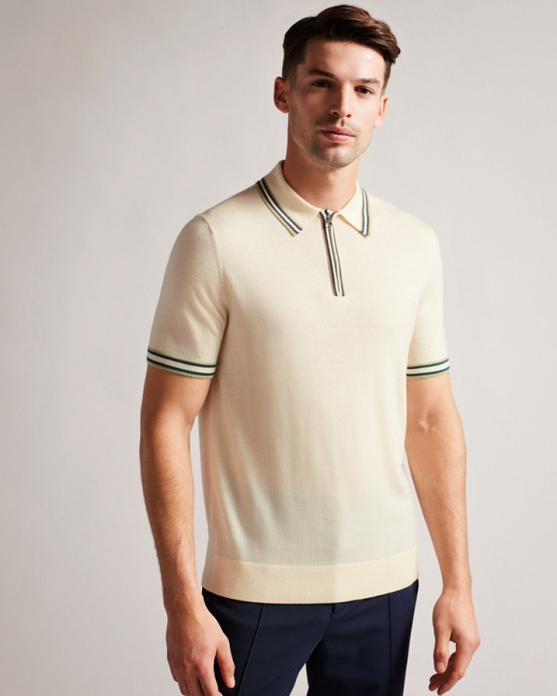 Ted Baker Pierrot SS Regular Men\'s Polo Shirt White | 046198-RNK