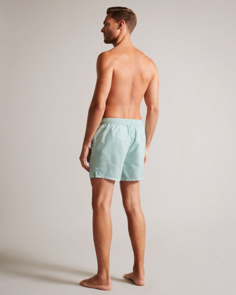 Ted Baker Popov Geometric Men's Shorts Green | 108629-ZGU