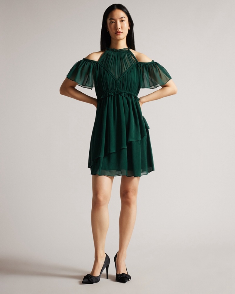 Ted Baker Poppio Rope Detail Mini Women's Dress Green | 438012-VYE