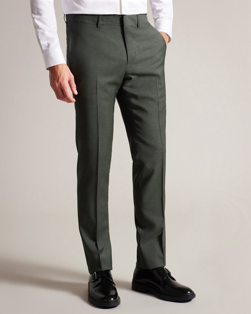 Ted Baker Richant Khaki Sharkskin Men's Pants Khaki | 395642-LWX