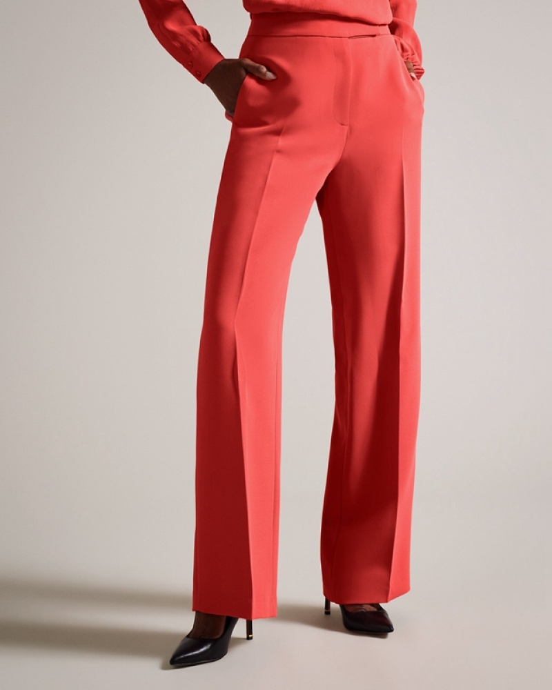 Ted Baker Sayakat Wide Leg Women's Pants Coral | 471630-VBT