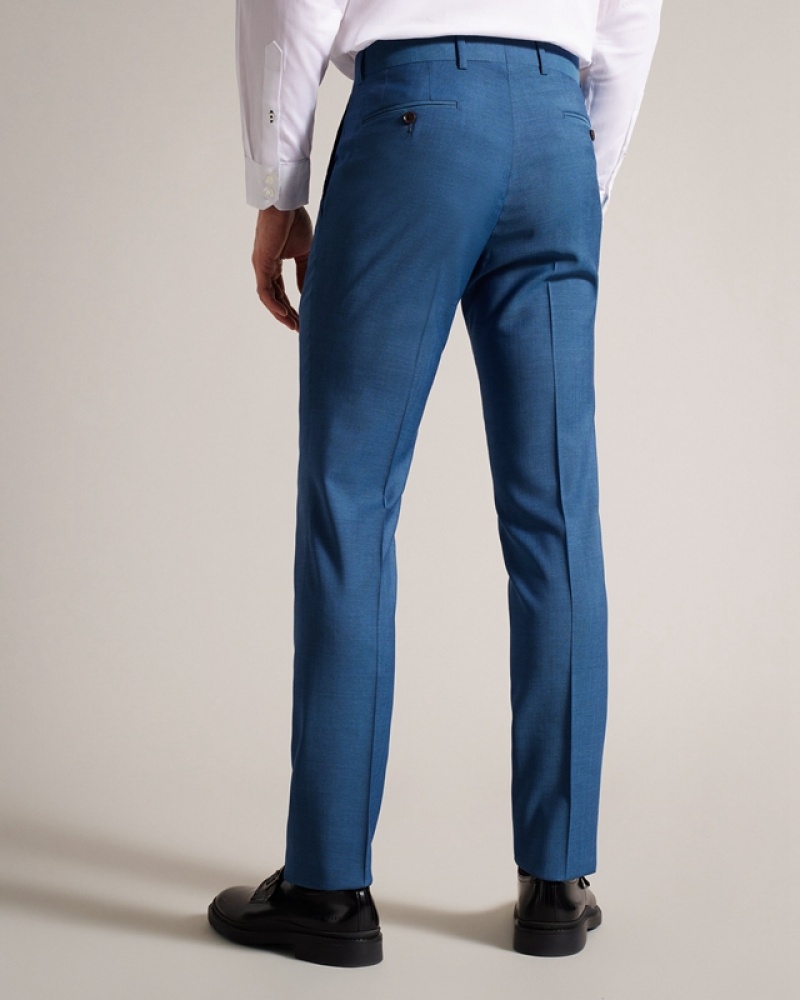 Ted Baker Siouxt Navy Sharkskin Men's Pants Navy | 076945-BOI