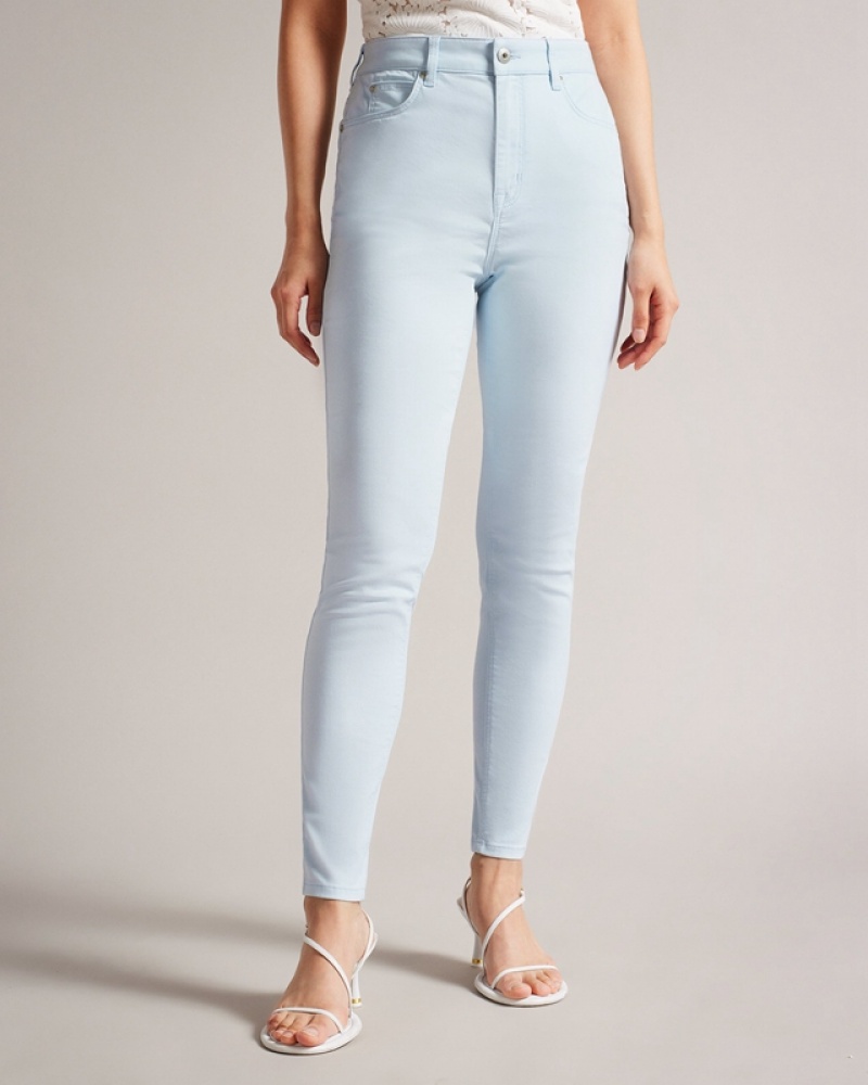 Ted Baker Sophaa Skinny Leg Sateen Denim Women's Jeans Blue | 095473-AHL