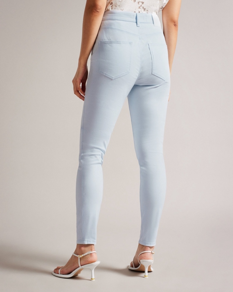 Ted Baker Sophaa Skinny Leg Sateen Denim Women's Jeans Blue | 095473-AHL